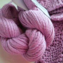 grey, purple pink, potato chip scarf, short rows, knitting 007