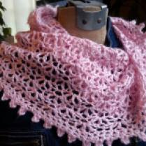 Pink Crochet Mobius Cowl